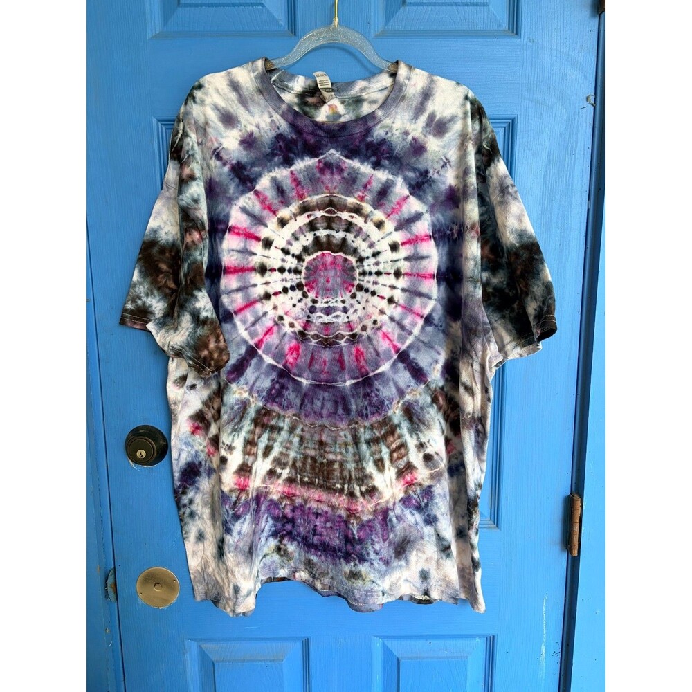 Handmade mandala ice tie dye t-shirt mens 2XL ready to ship!